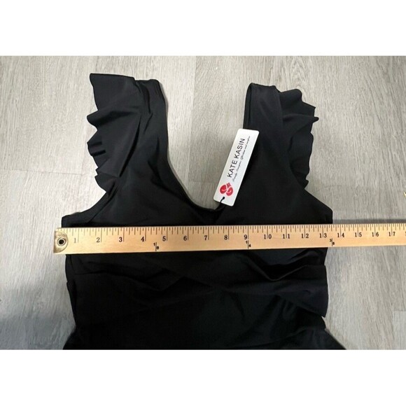 NWT, Kate Kasin Tankini Swimsuit Swim Dress Top in Black. Size S. - Picture 10 of 12